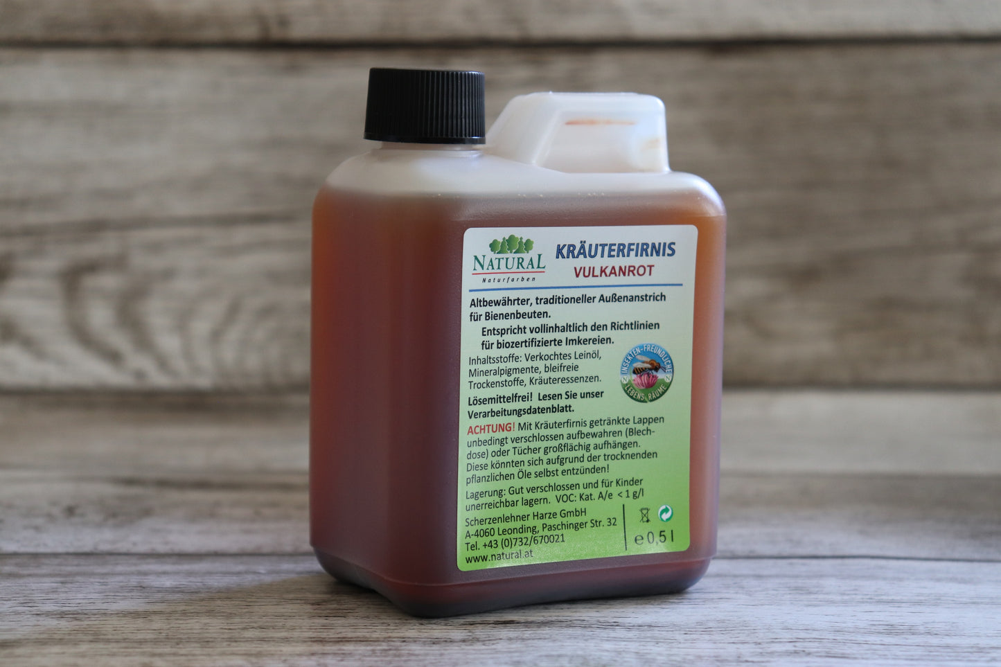 Kräuterfirnis, vulkanrot, 0,5l
