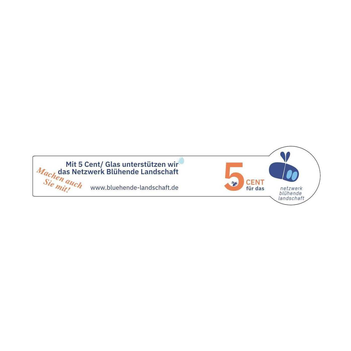 5-Cent-Siegeletiketten weiß