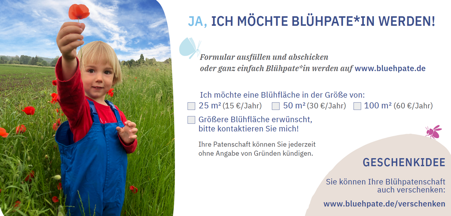 Flyer Aktion "Blühpate werden"