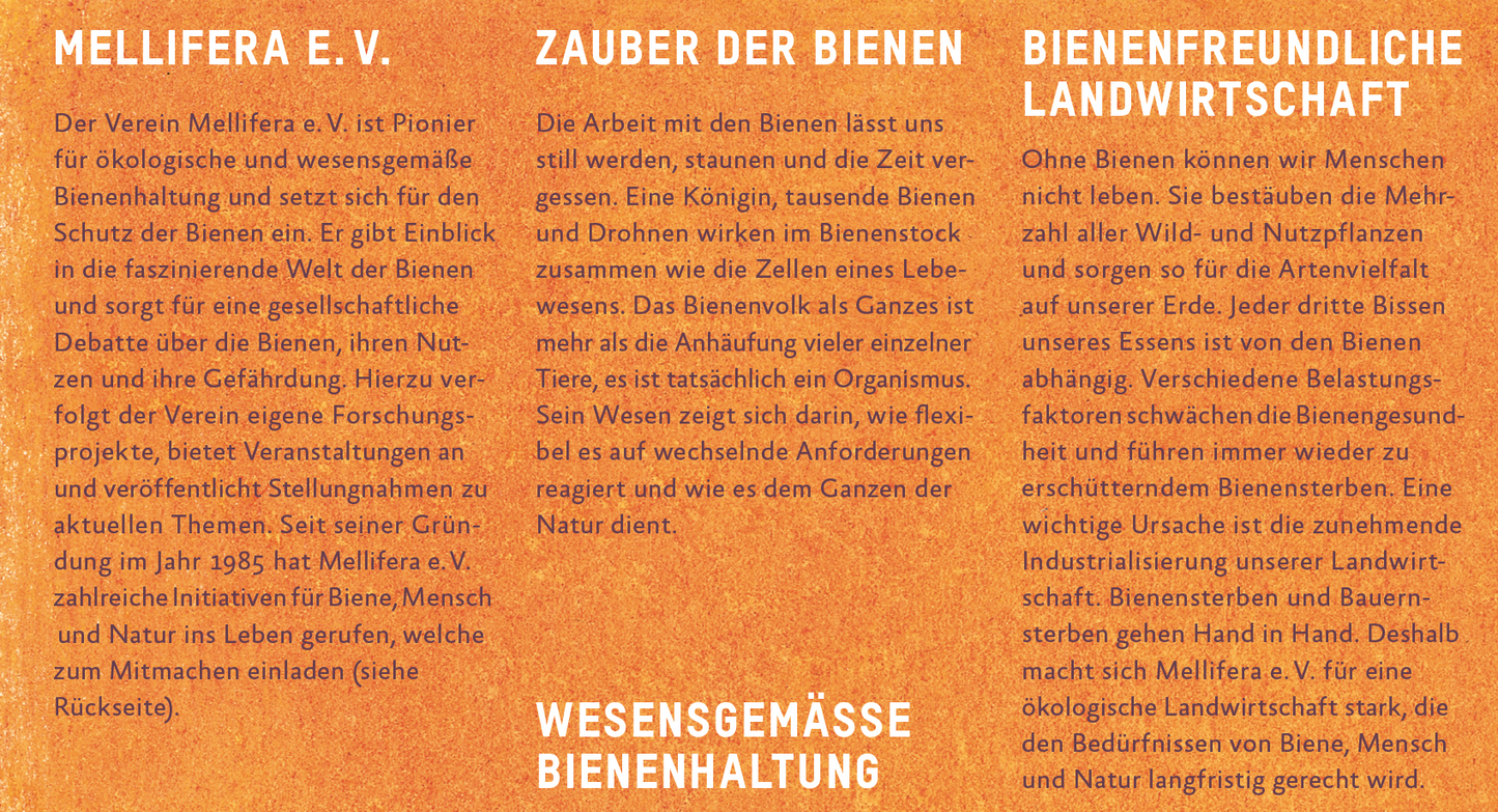 Flyer über Mellifera e.V.
