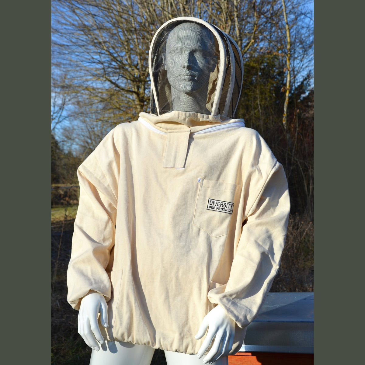 Imkerjacke zum Schlüpfen (Canvas, Rund- und Fechtmaske)