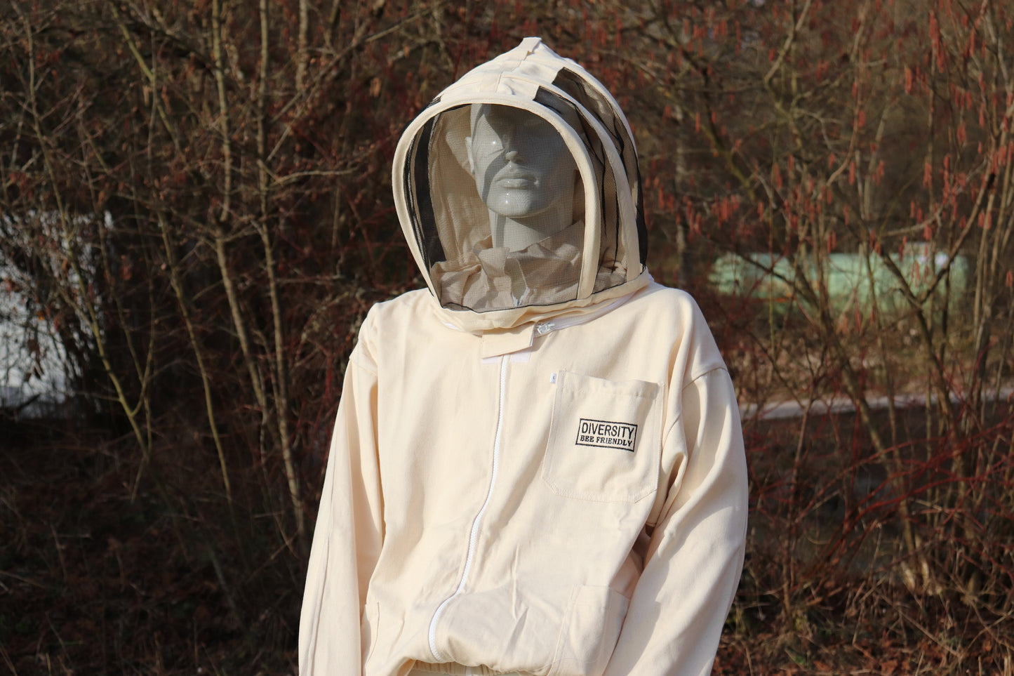 Imkerjacke mit Reißverschluss (Canvas, Rund- und Fechtmaske)