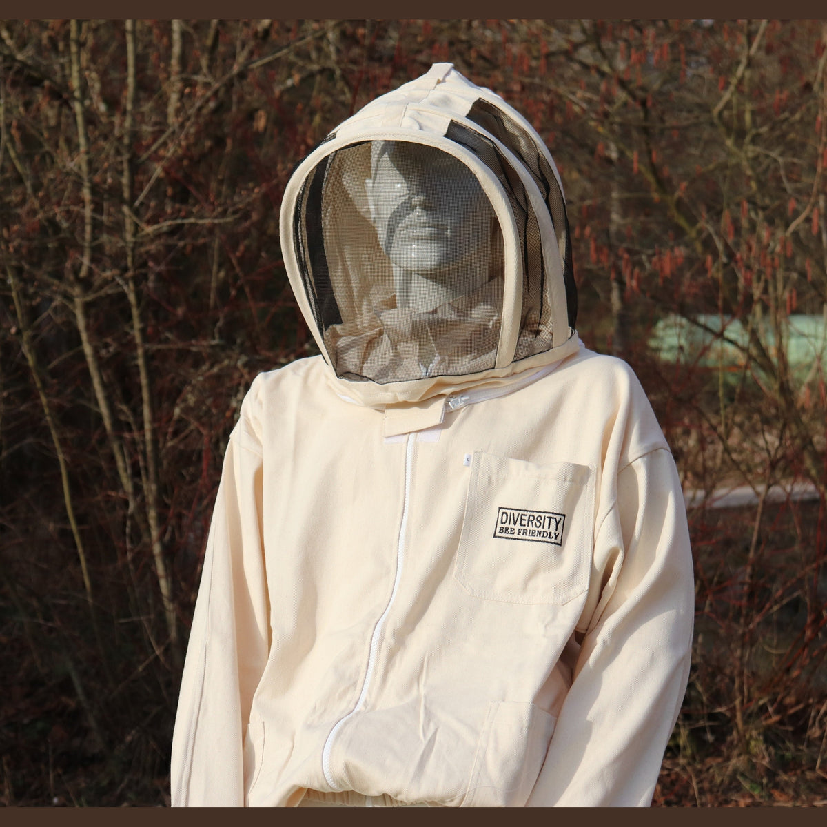 Imkerjacke mit Reißverschluss (Canvas, Rund- und Fechtmaske)