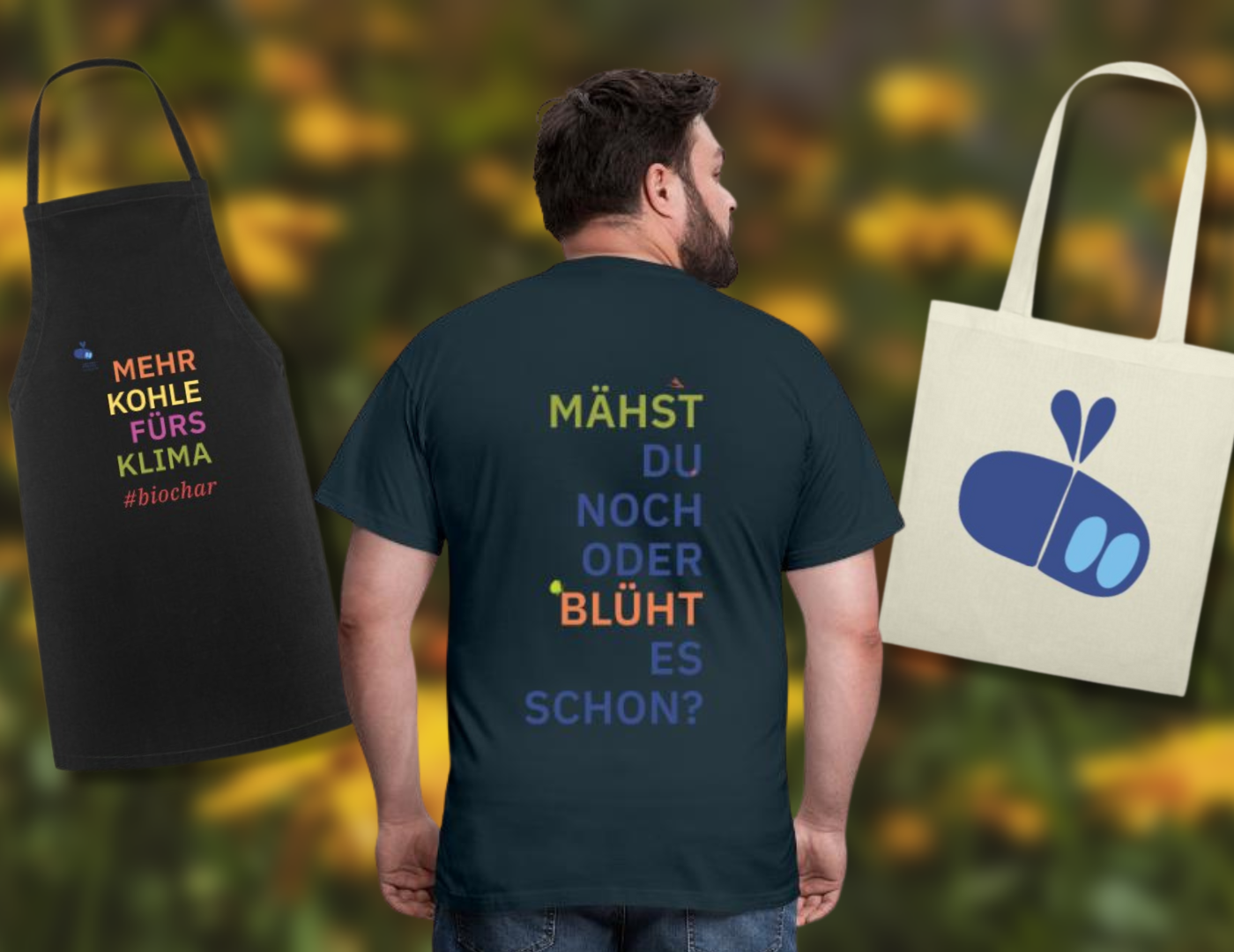 Schürze, T-Shirt & Tasche mit NBL-Motiv