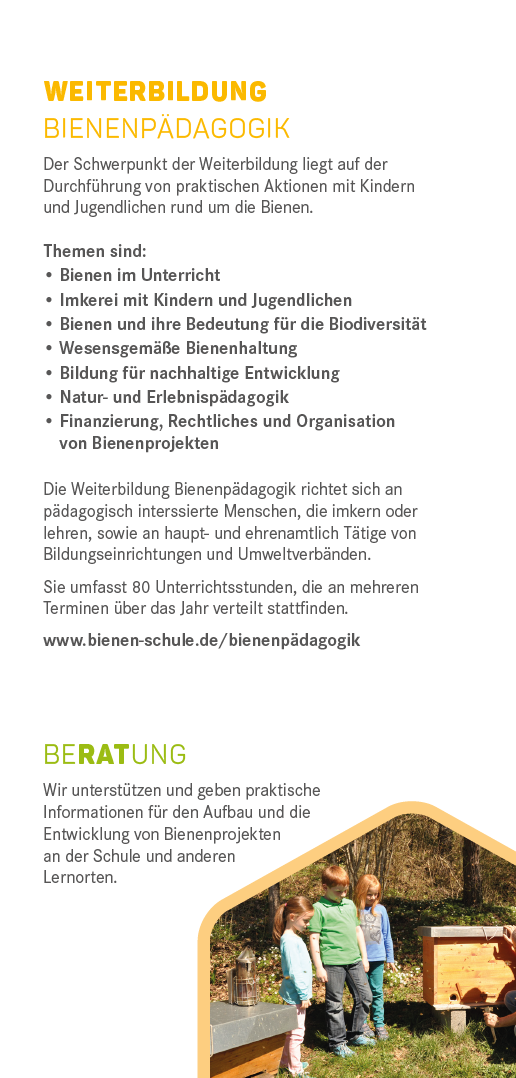 Flyer Initiative Bienen machen Schule