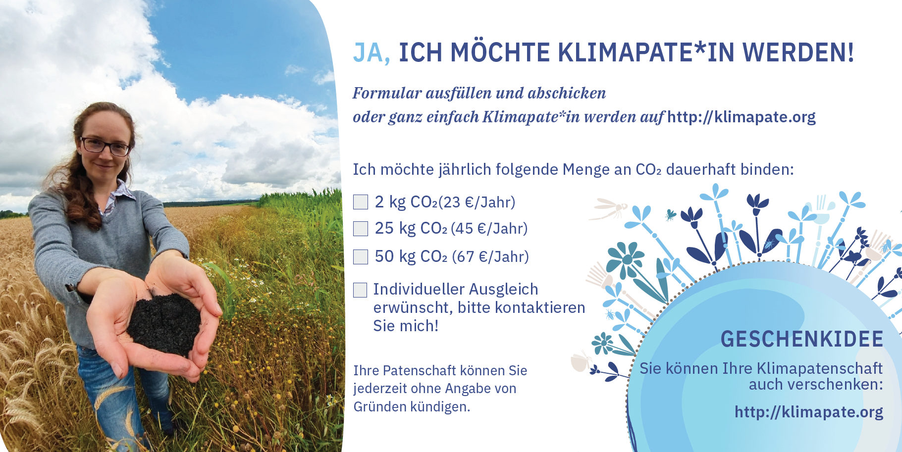 Flyer der Aktion "Klimapate werden"