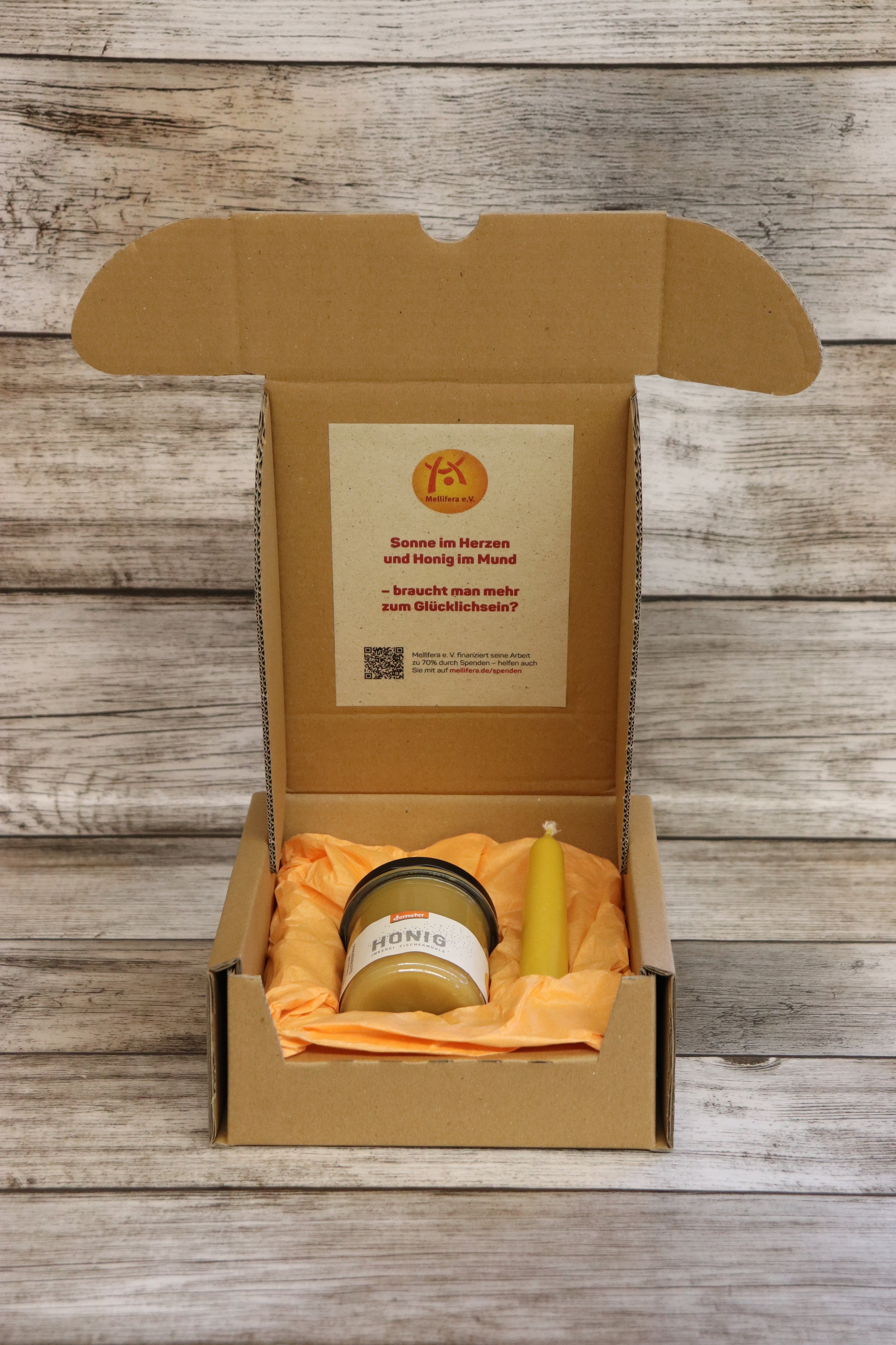 Geschenkset "Honig mit Kerze"