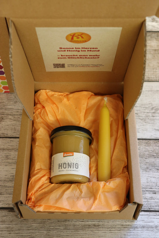 Geschenkset "Honig mit Kerze"