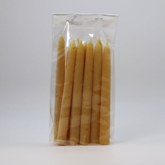 kleine Tafelkerzen aus Bienenwachs, 10er-Set