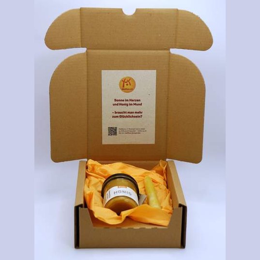 Geschenkset Honig mit Kerze