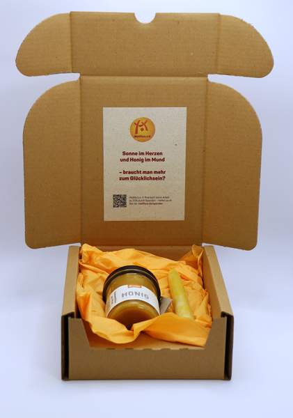 Geschenkset Honig mit Kerze
